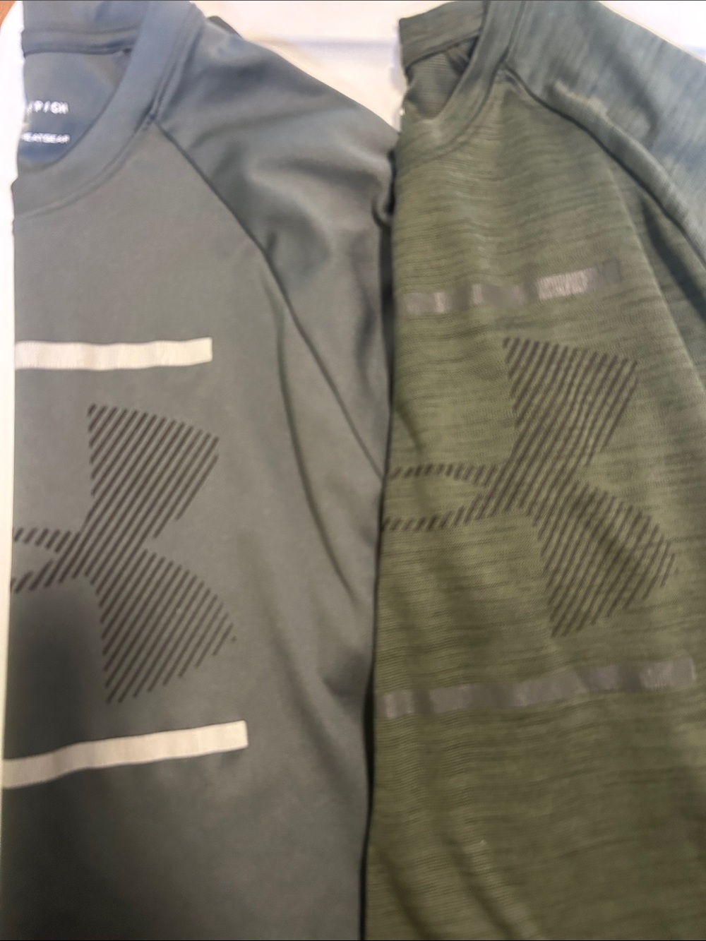 2-Pack Under Armour Men’s Short Sleeve Performance Tee - Olive and Dark Green